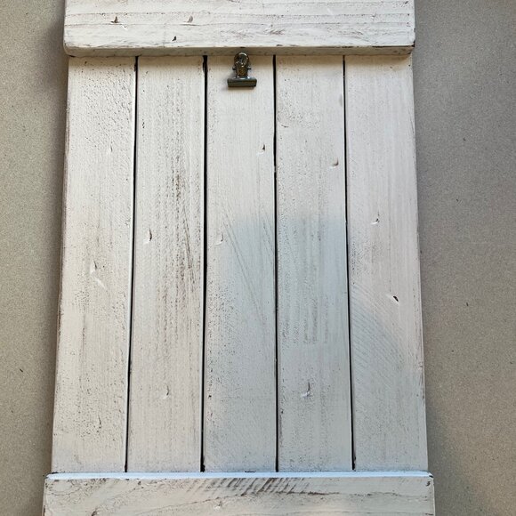 Home Decor Wooden Gray Picture Holder with Clip, 10"x17" Cottagecore - Picture 5 of 7